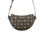 Guess Jeans women's brown polyurethane handbag with sleek design and top handle, perfect for stylish casual or evening wear.