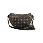 Guess Jeans brown women's handbag made of polyurethane, featuring a stylish design with handles and subtle branding details.