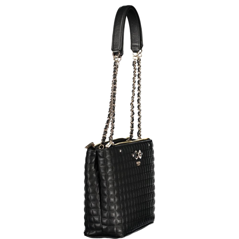 Guess Jeans Nero poliuretano women's handbag showing black faux leather exterior and stylish design.