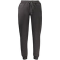Black cotton men's sweatpants from Coveri Moving with a relaxed fit and elastic waistband, suitable for casual and athletic wear.