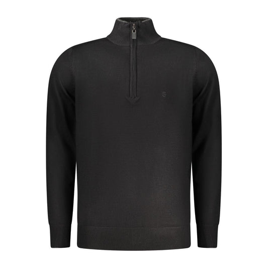 Coveri Moving Black Viscose Men's Sweater Coveri Moving