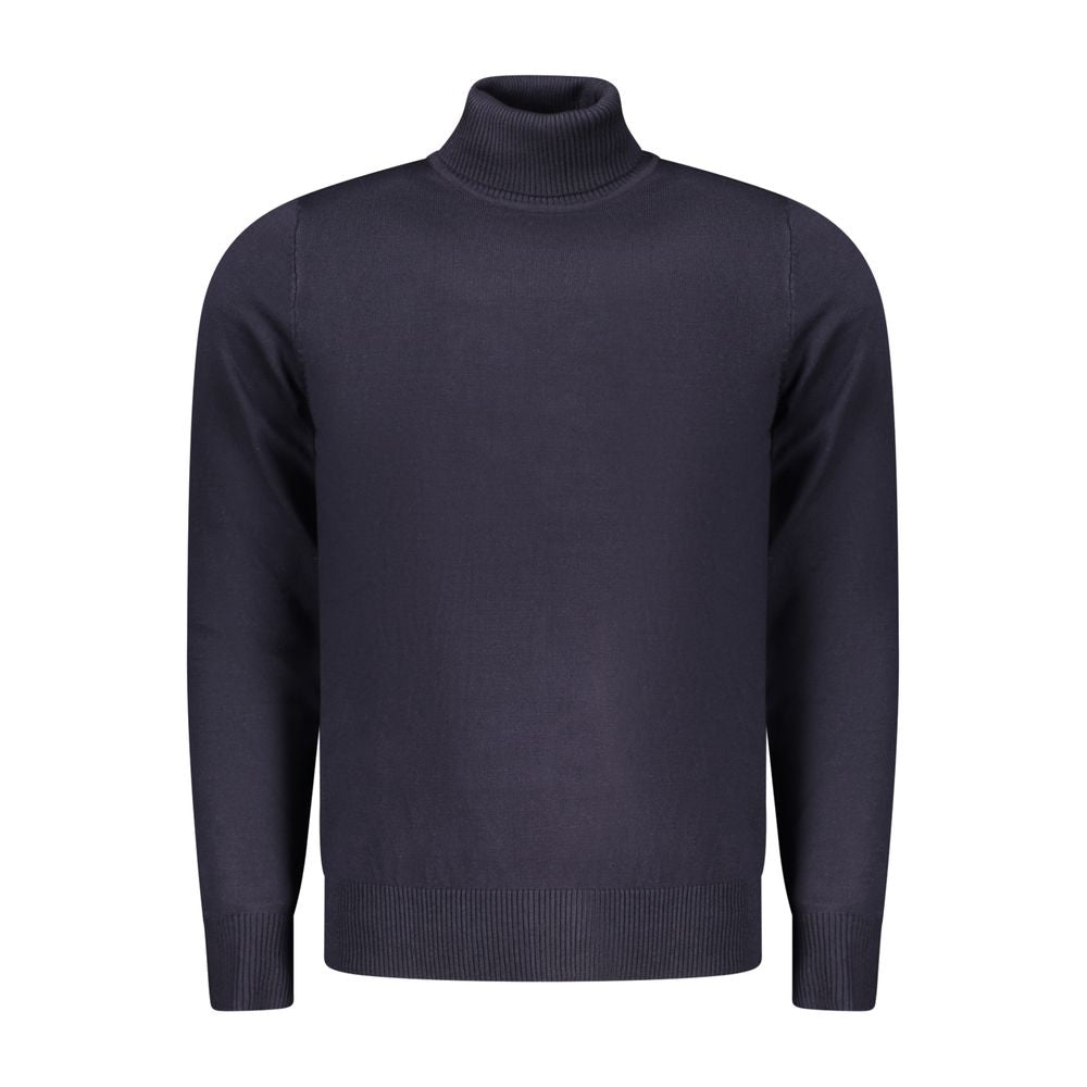 Coveri Moving Blu Viscosa Uomo Maglia; men's blue viscose sweater with a comfortable fit and stylish design.