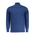 Coveri Moving blue viscose men's sweater featuring a comfortable fit and stylish design, ideal for casual wear.