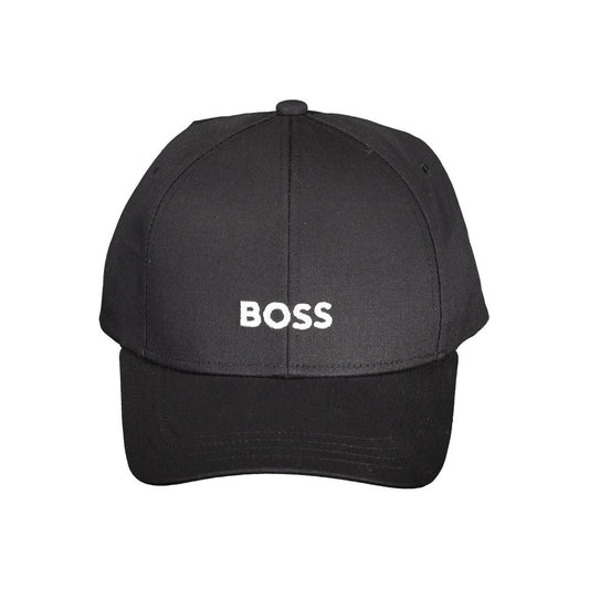 Hugo Boss Black Cotton Men's Visor Hat Hugo Boss