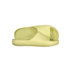 Calvin Klein yellow polyurethane men's slippers with slip-on design and cushioned sole, suitable for casual wear.