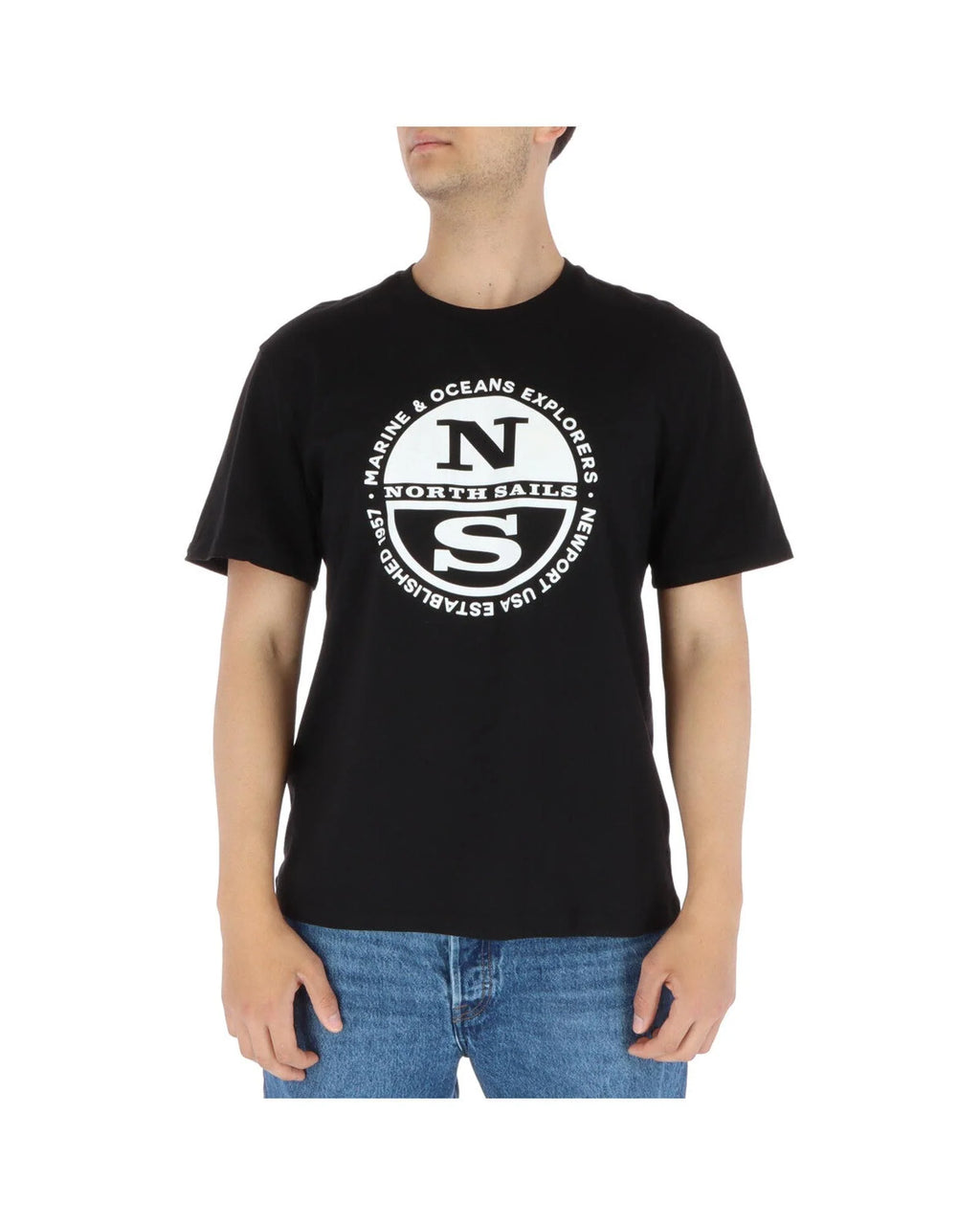 North Sails Black Cotton T-Shirt North Sails