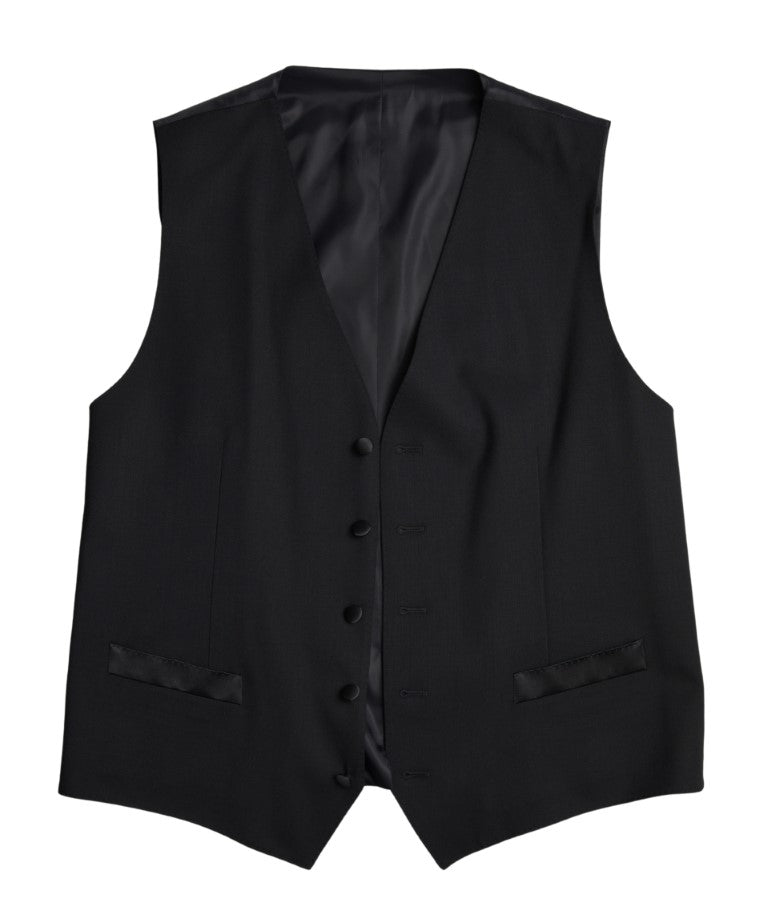Dolce & Gabbana Black Wool Two-Piece Suit Dolce & Gabbana