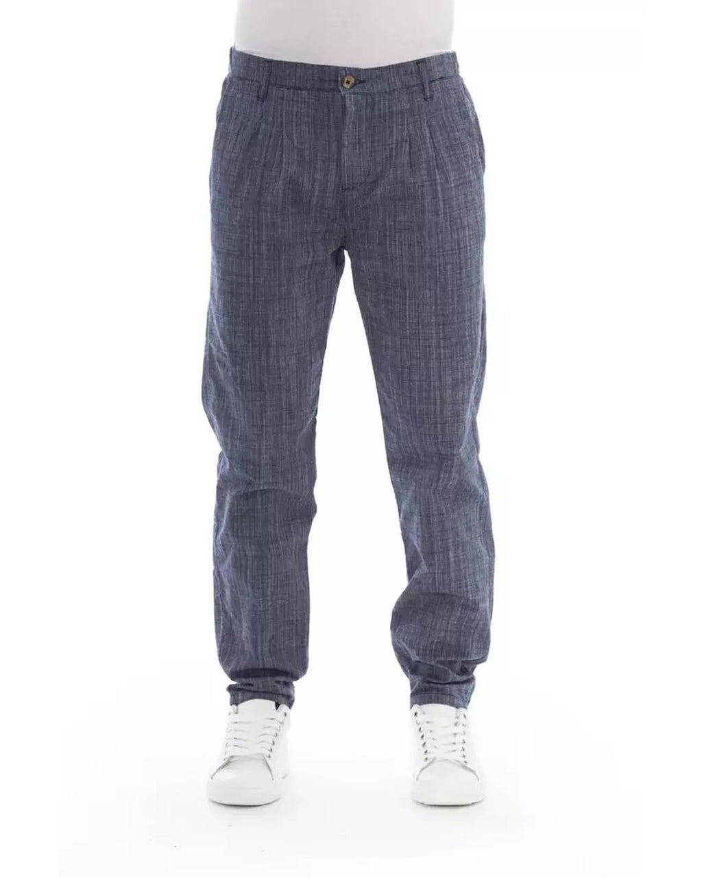 Baldinini Trend Blue Cotton Chino Pants Baldinini Trend