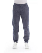Baldinini Trend Blue Cotton Chino Pants Baldinini Trend