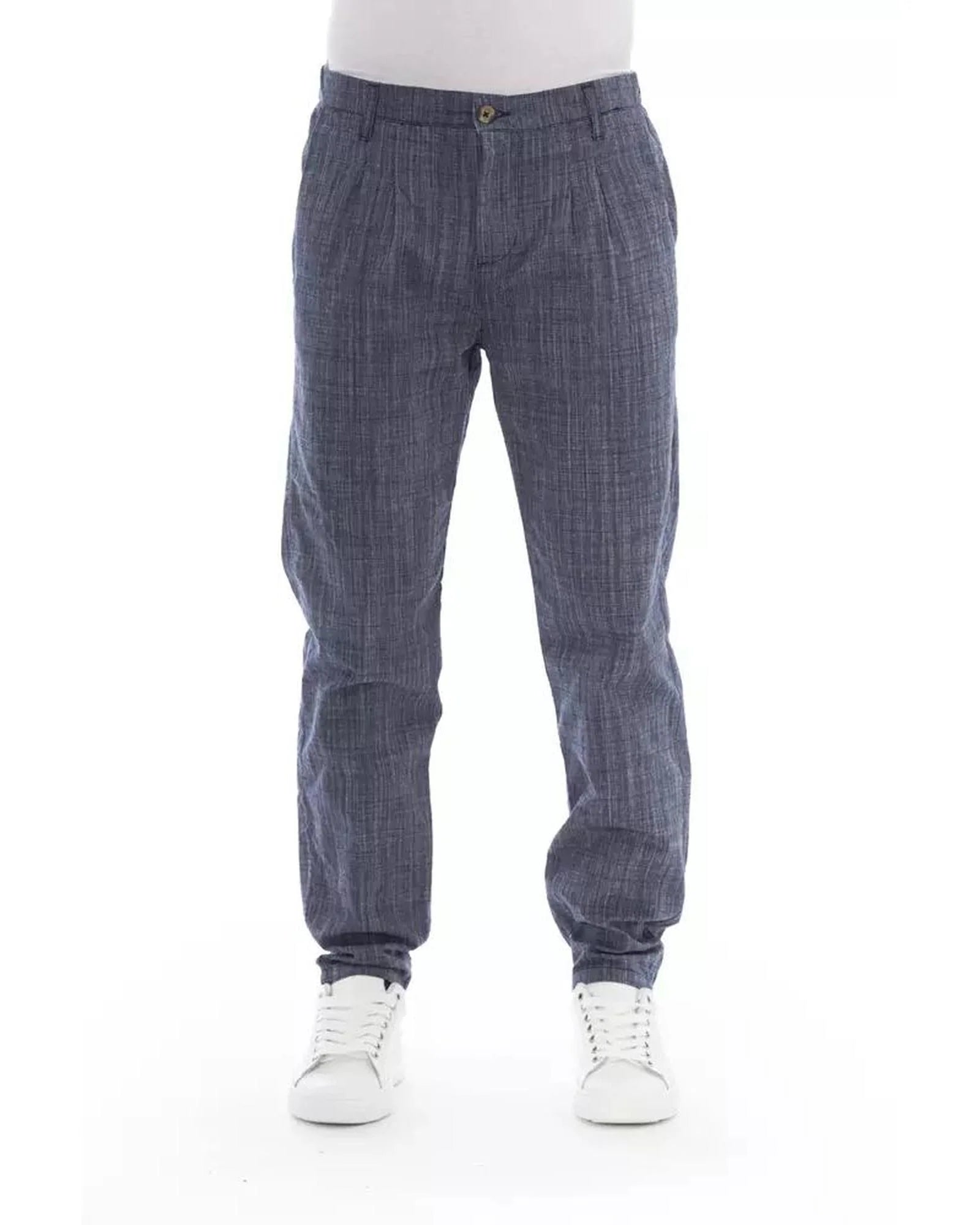 Baldinini Trend Blue Cotton Chino Pants Baldinini Trend