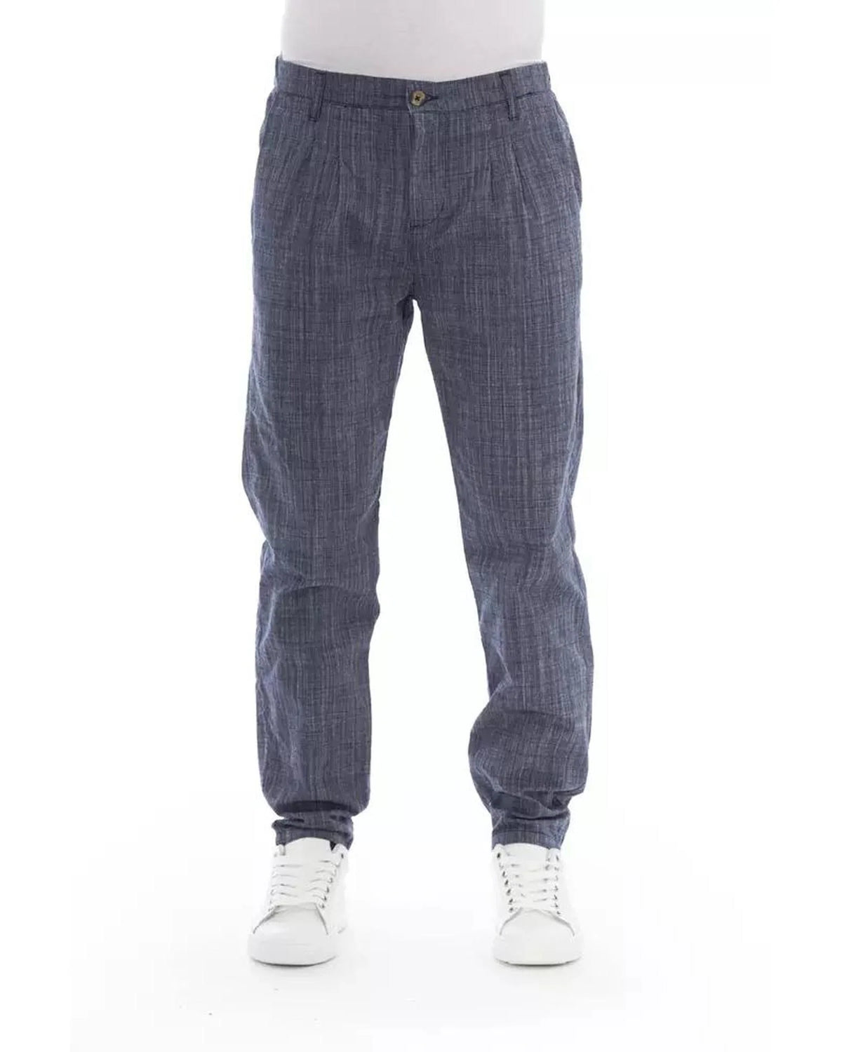 Baldinini Trend Blue Cotton Chino Pants Baldinini Trend