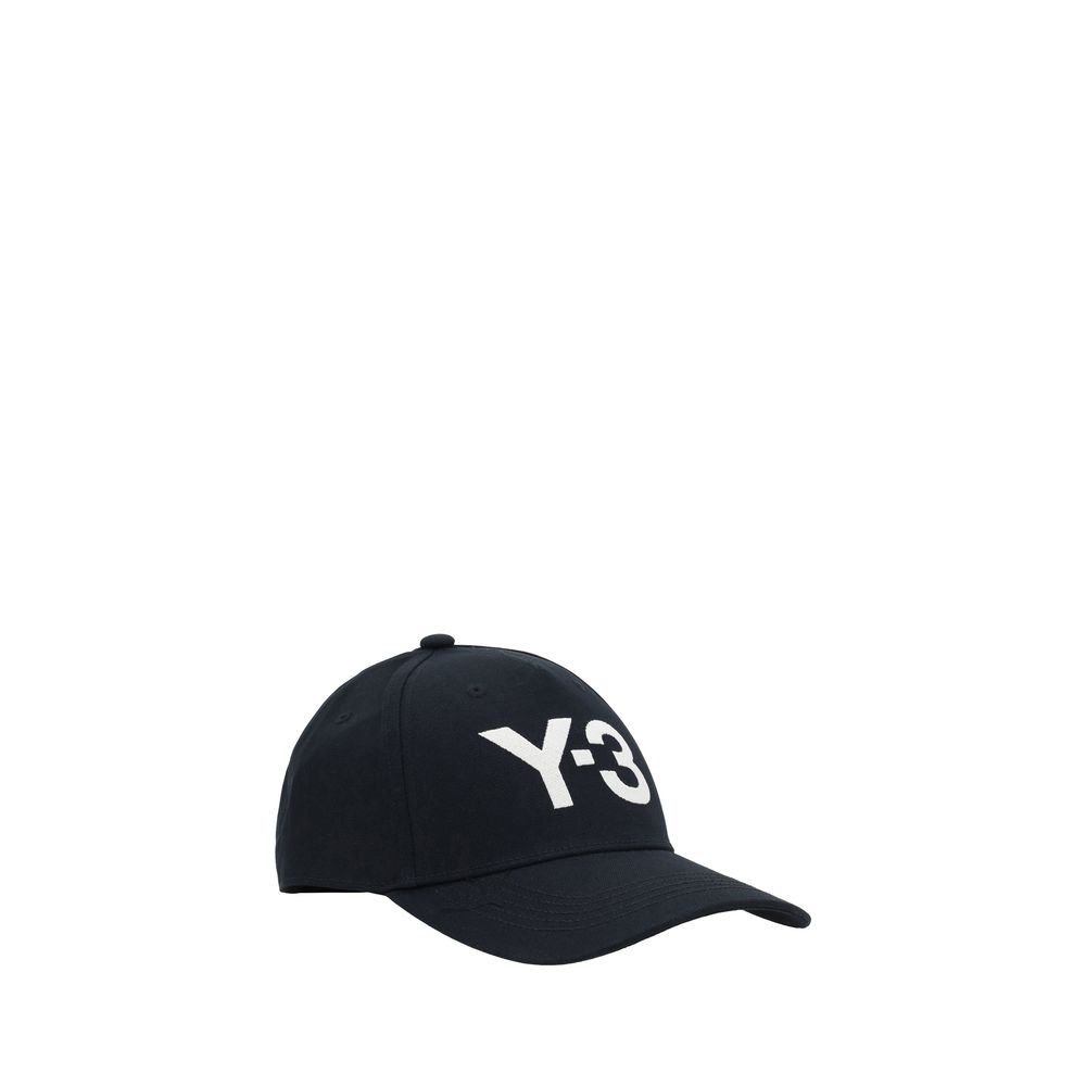 Y-3 Black Cotton Cap Baseball Hat