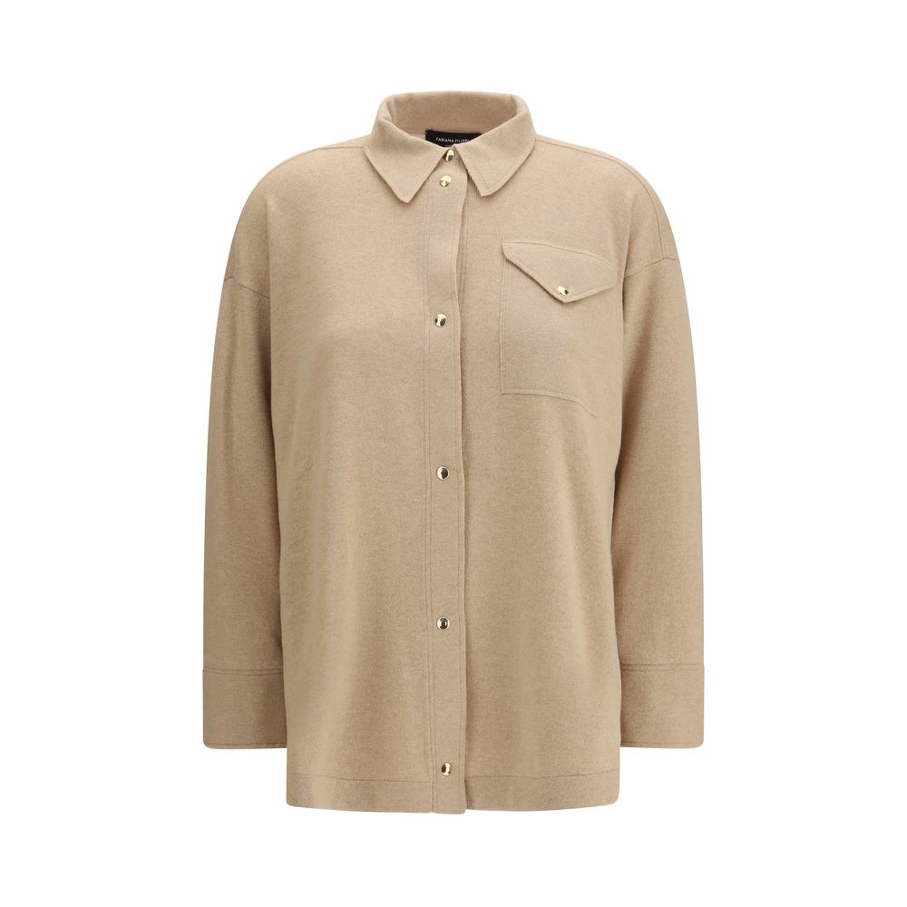 Fabiana Filippi Beige Wool Shirt Fabiana Filippi