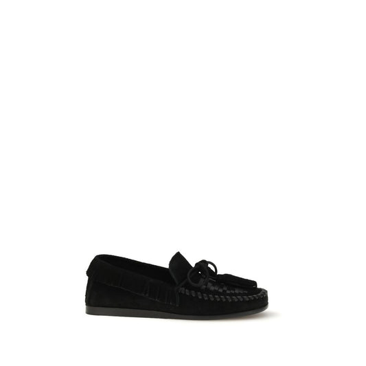 Isabel Marant Black Calf Leather Bos Taurus Slip-On Loafers Isabel Marant