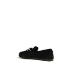 Isabel Marant black calf leather Bos Taurus slip-on loafers with sleek design and rounded toe, perfect for casual or chic outfits.