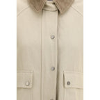 Brunello Cucinelli Beige Cotton Coat Brunello Cucinelli