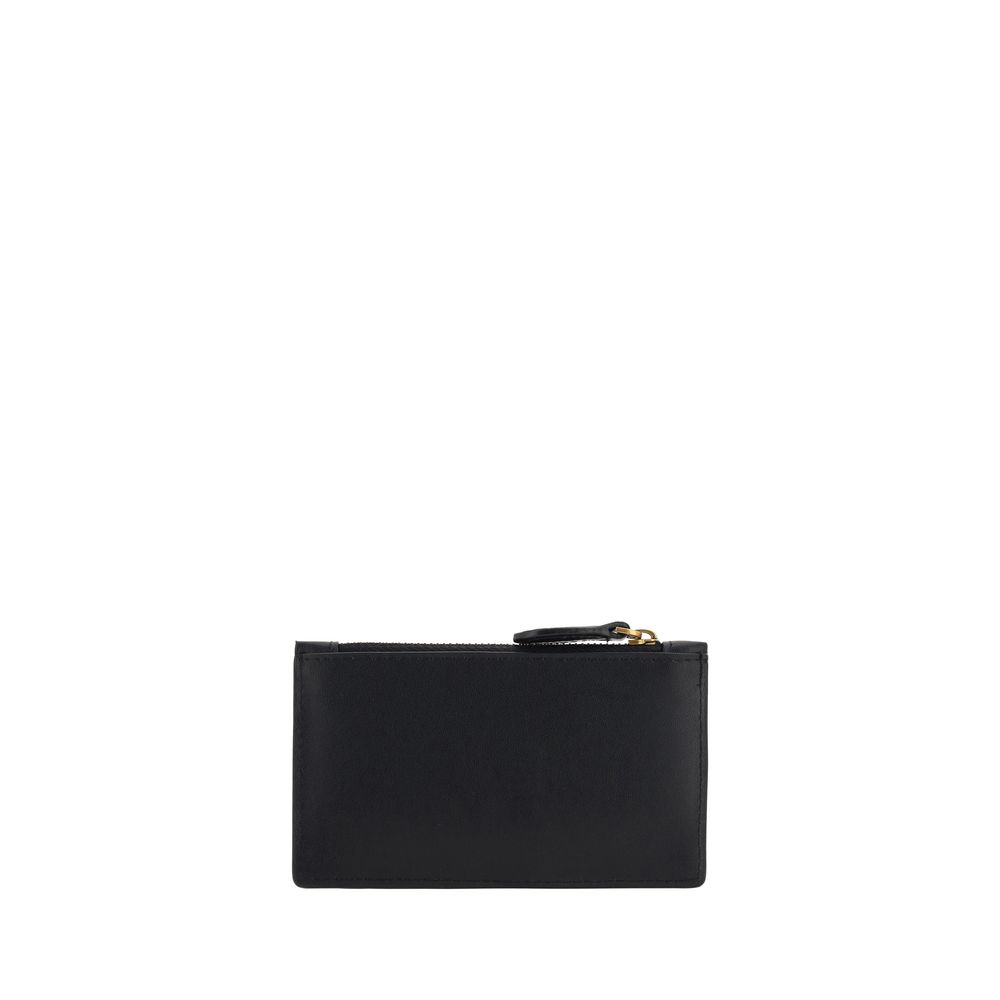 PINKO Black Calf Leather Bos Taurus Wallet PINKO