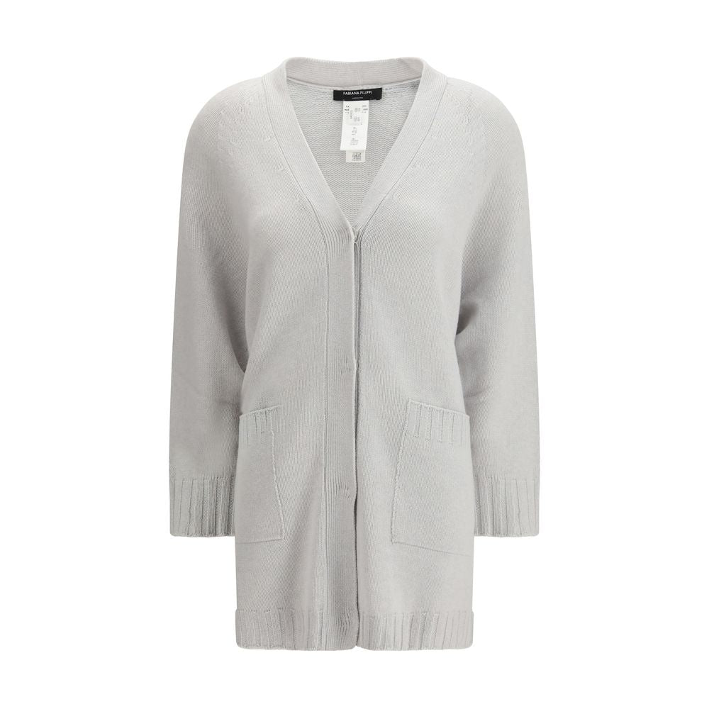 Fabiana Filippi Gray Wool Cardigan Fabiana Filippi
