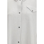 Fabiana Filippi Gray Wool Dress Shirt Fabiana Filippi