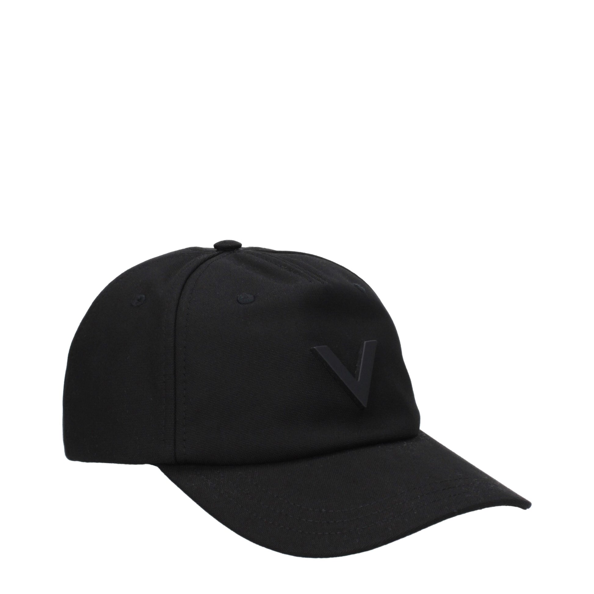 Valentino Garavani Black Cotton Cap Baseball Hat