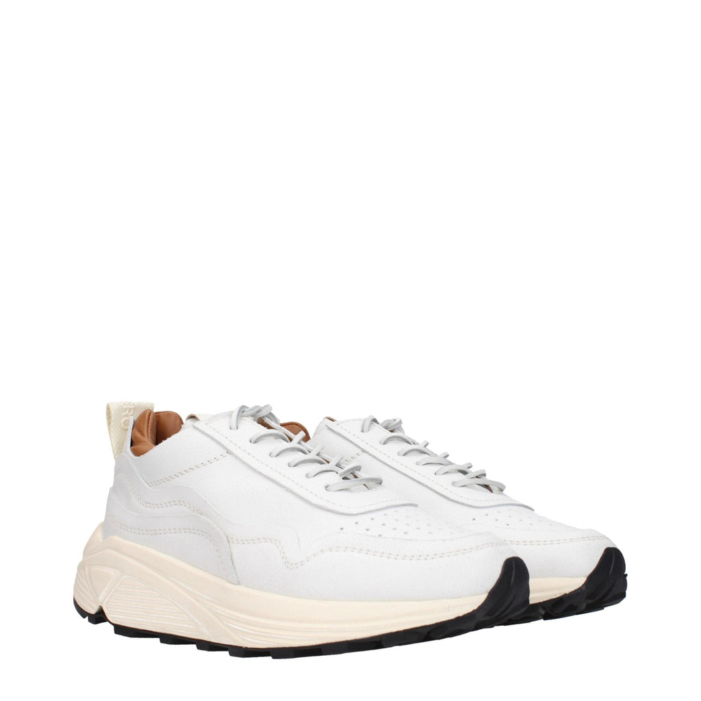 Buttero White Leather Chunky Sneakers Buttero