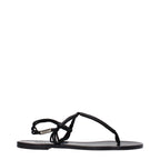 Isabel Marant Black Leather Flip-Flop Sandals Isabel Marant