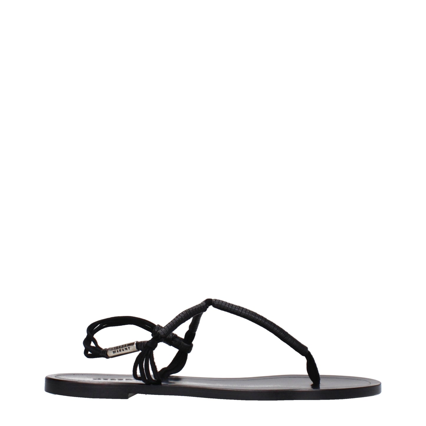 Isabel Marant Black Leather Flip-Flop Sandals Isabel Marant