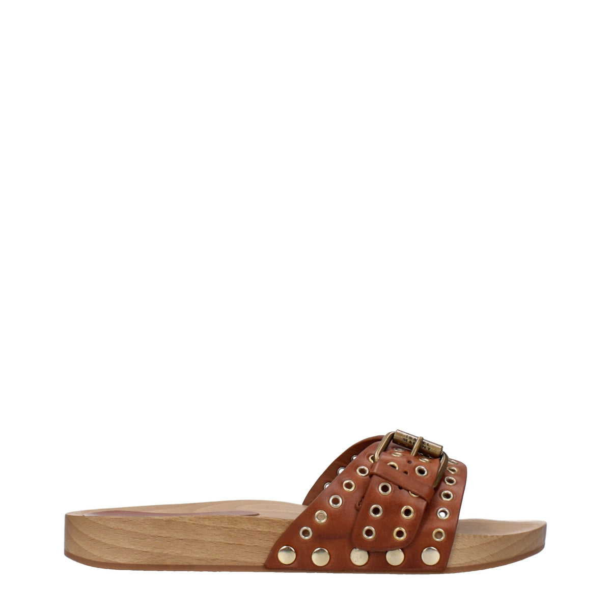 Isabel Marant Brown Leather Slippers Isabel Marant