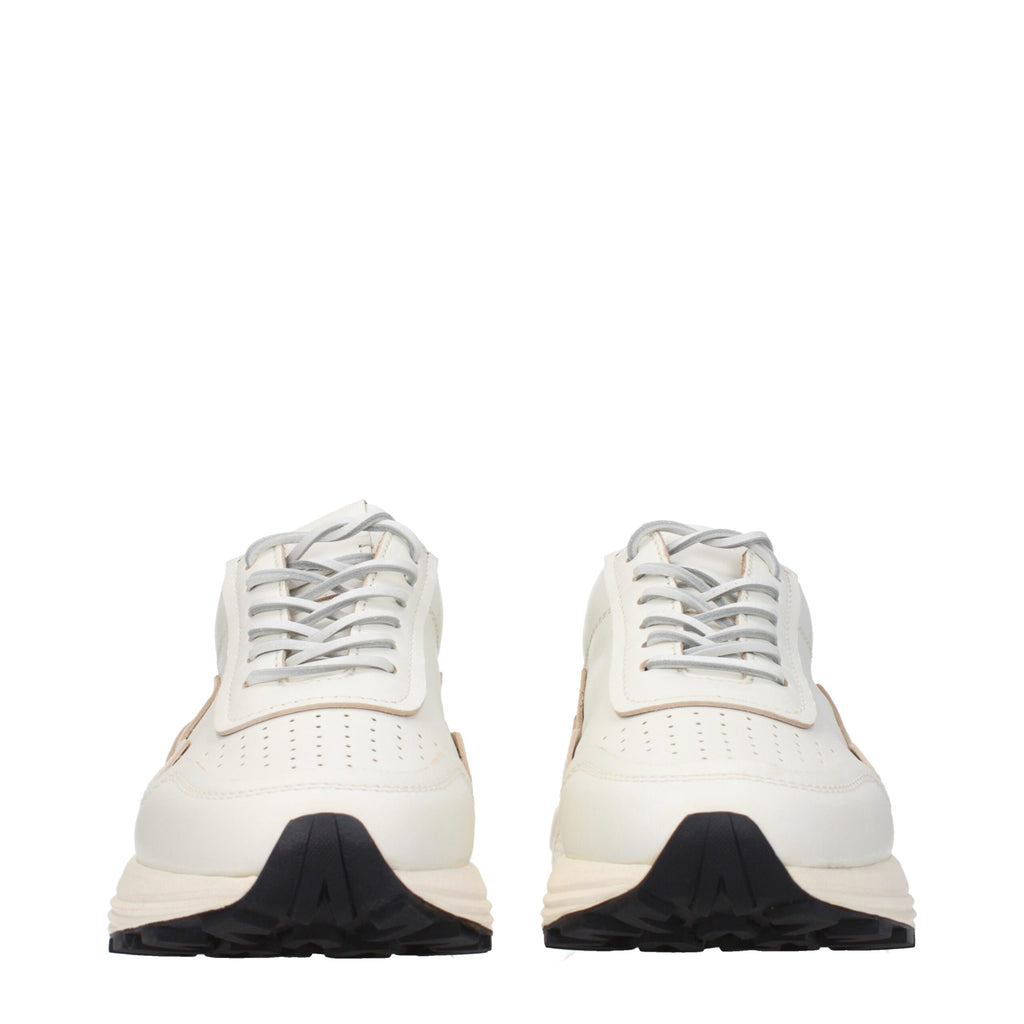 Buttero White Leather Low Top Sneakers Buttero
