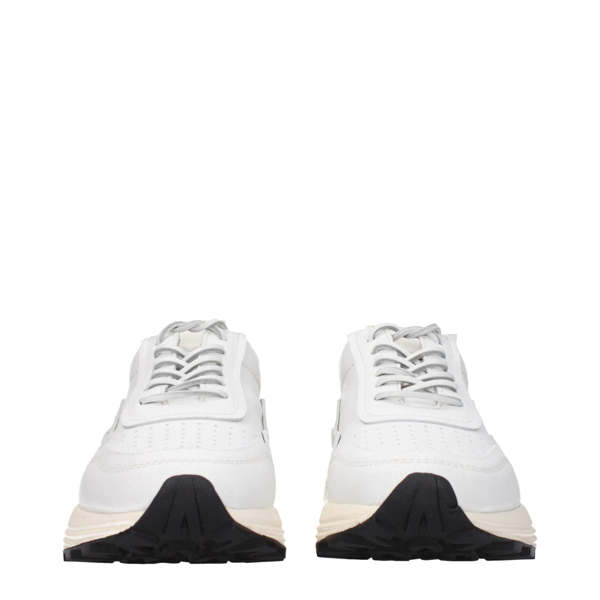 Buttero White Leather Chunky Sneakers Buttero