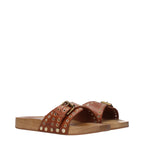 Isabel Marant Brown Leather Slippers Isabel Marant