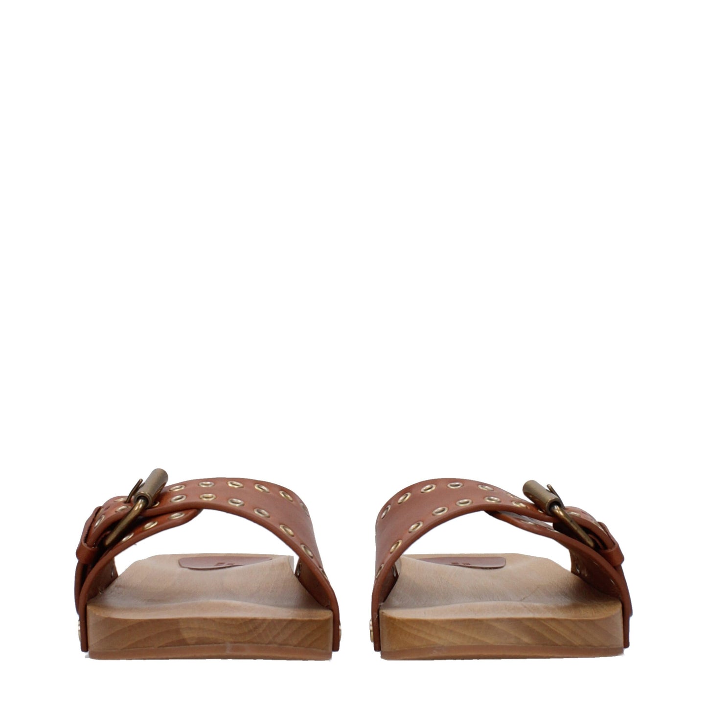 Isabel Marant Brown Leather Slippers Isabel Marant
