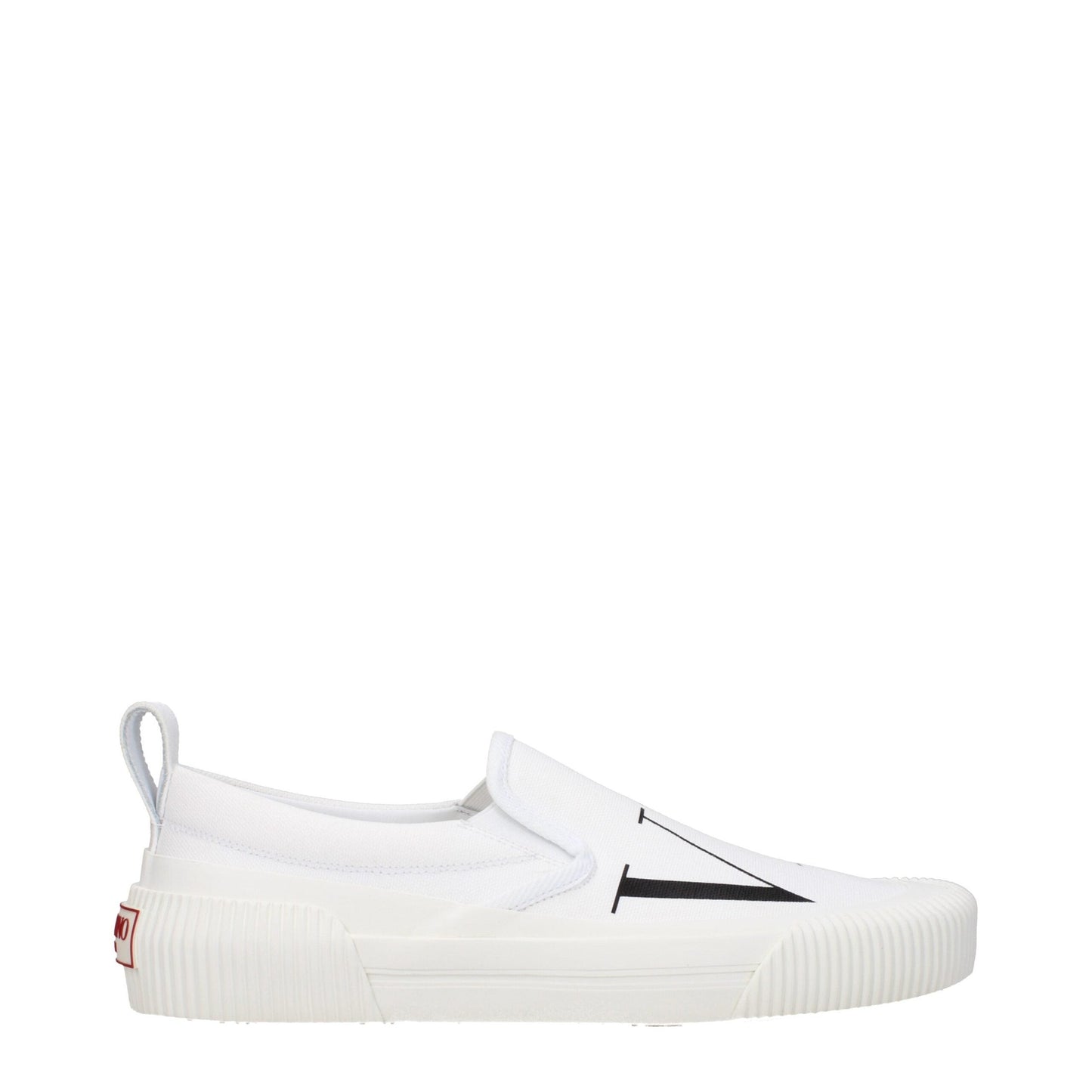 Valentino Garavani White Fabric Slip-On Loafers Valentino Garavani