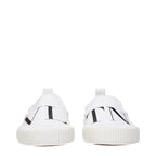 Valentino Garavani White Fabric Slip-On Loafers Valentino Garavani