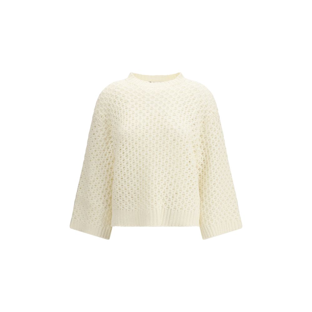 Fabiana Filippi Beige Wool Oves Aries Sweatshirt Fabiana Filippi