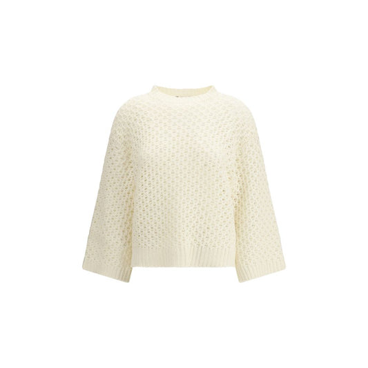 Fabiana Filippi Beige Wool Oves Aries Sweatshirt Fabiana Filippi