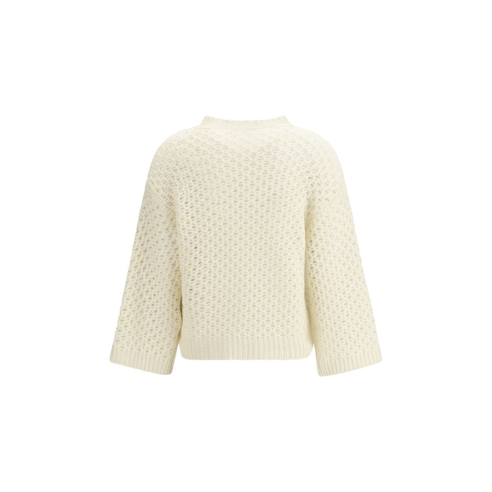 Fabiana Filippi Beige Wool Oves Aries Sweatshirt Fabiana Filippi