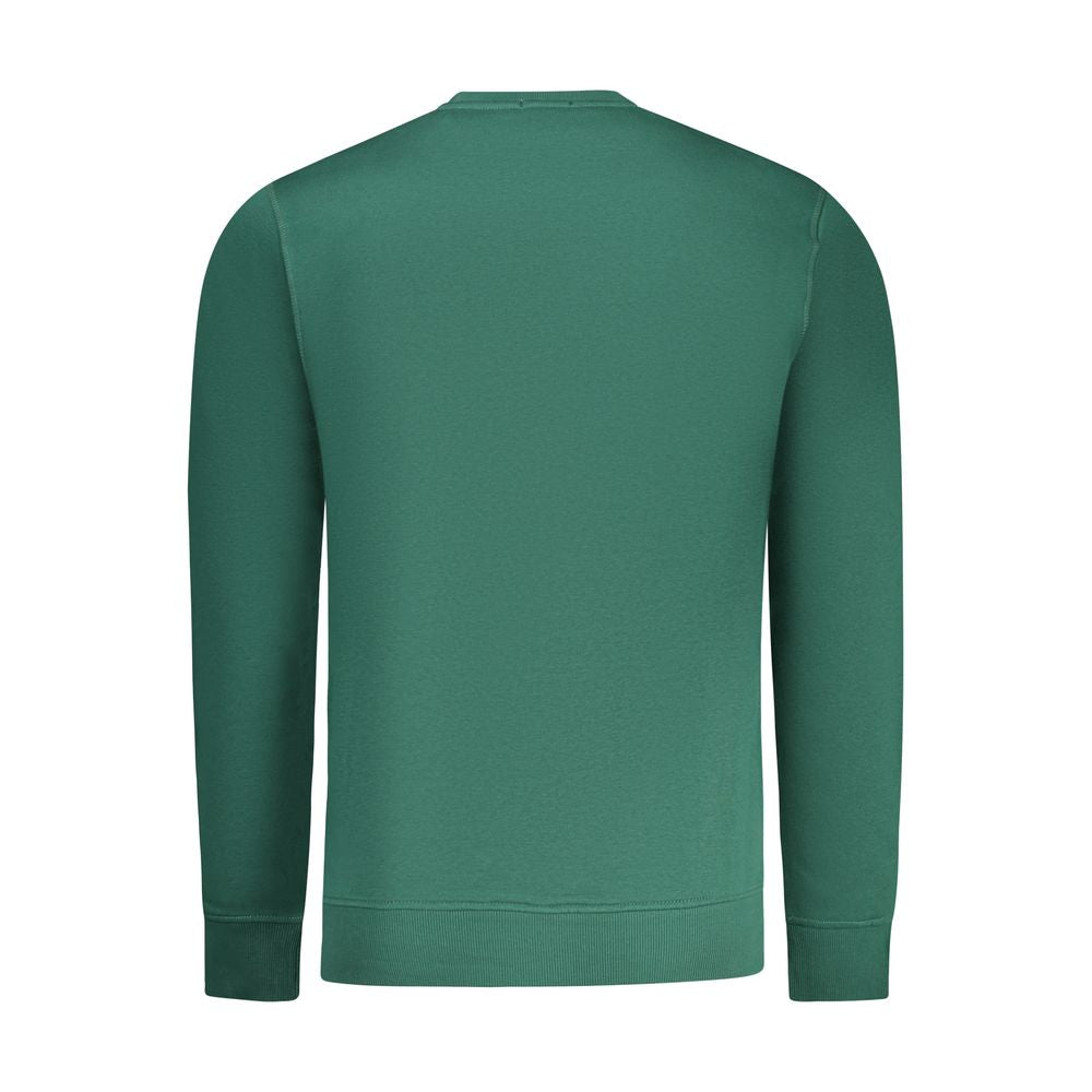Green Rifle Cotton Men’s Sweatshirt with ribbed cuffs and neckline, casual and comfortable for everyday wear.