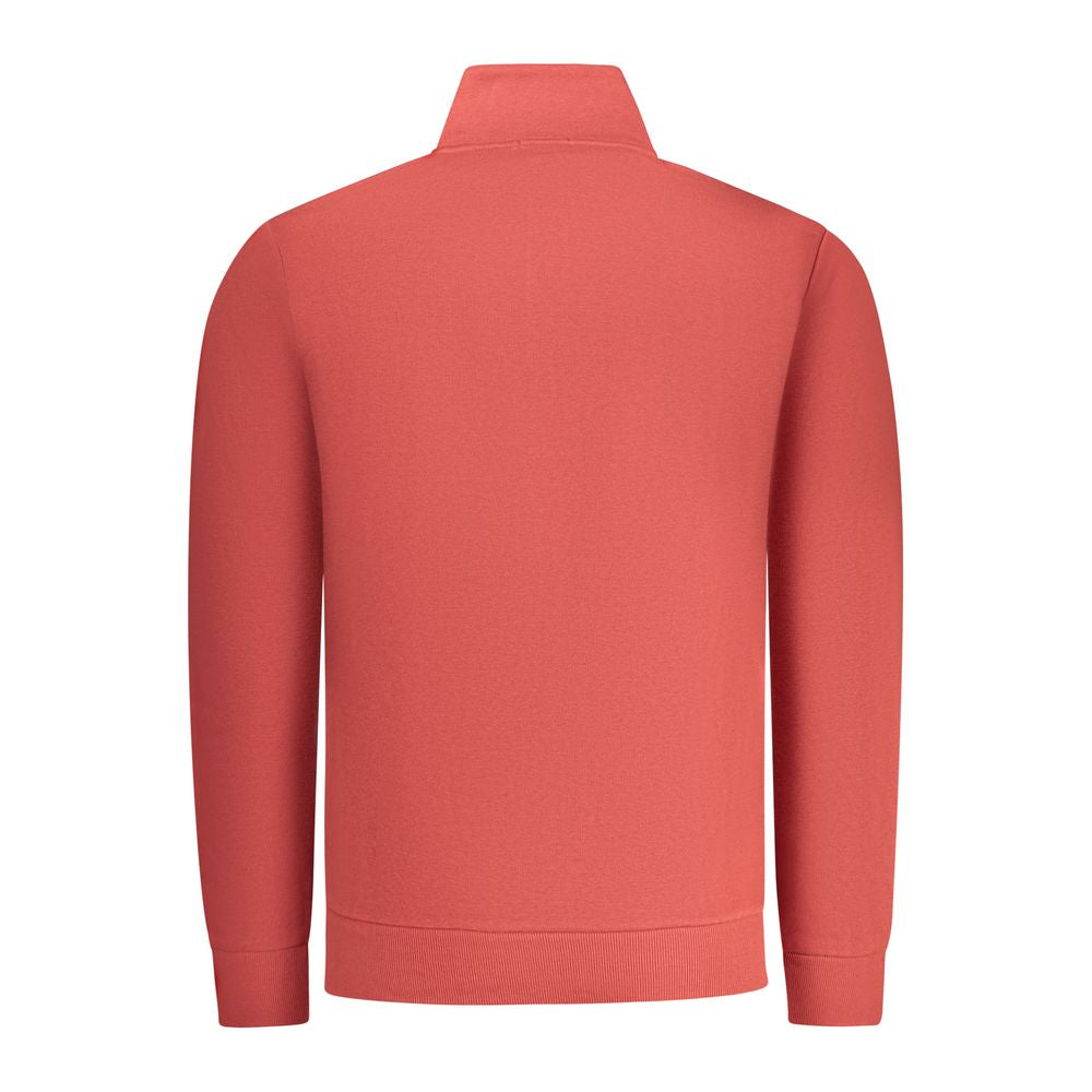 Red cotton men's sweatshirt by Rifle with a crew neckline and long sleeves, displayed on a plain background.