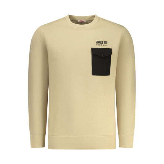 Rifle Beige Cotton Men's Sweatshirt Rifle