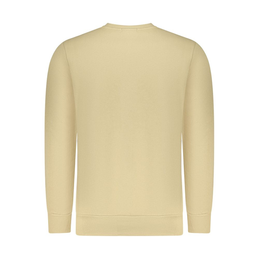 Beige Rifle men's cotton sweatshirt featuring a relaxed fit and crew neckline, ideal for casual wear.