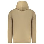Brown Rifle cotton men's hoodie with a comfortable fit and casual style, featuring a drawstring hood and ribbed cuffs.