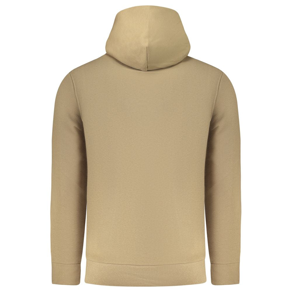 Brown Rifle cotton men's hoodie with a comfortable fit and casual style, featuring a drawstring hood and ribbed cuffs.