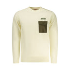 Rifle Bianco Cotton Men's Sweatshirt shown in white with a relaxed fit and ribbed cuffs and hem.