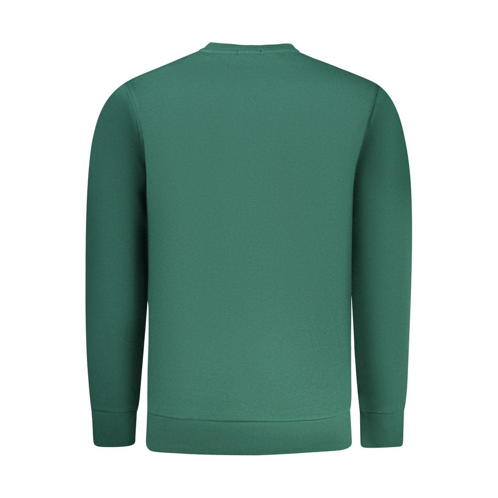 Green Rifle Cotton Men’s Sweatshirt with ribbed cuffs and neckline, casual fit, and logo detail on front.