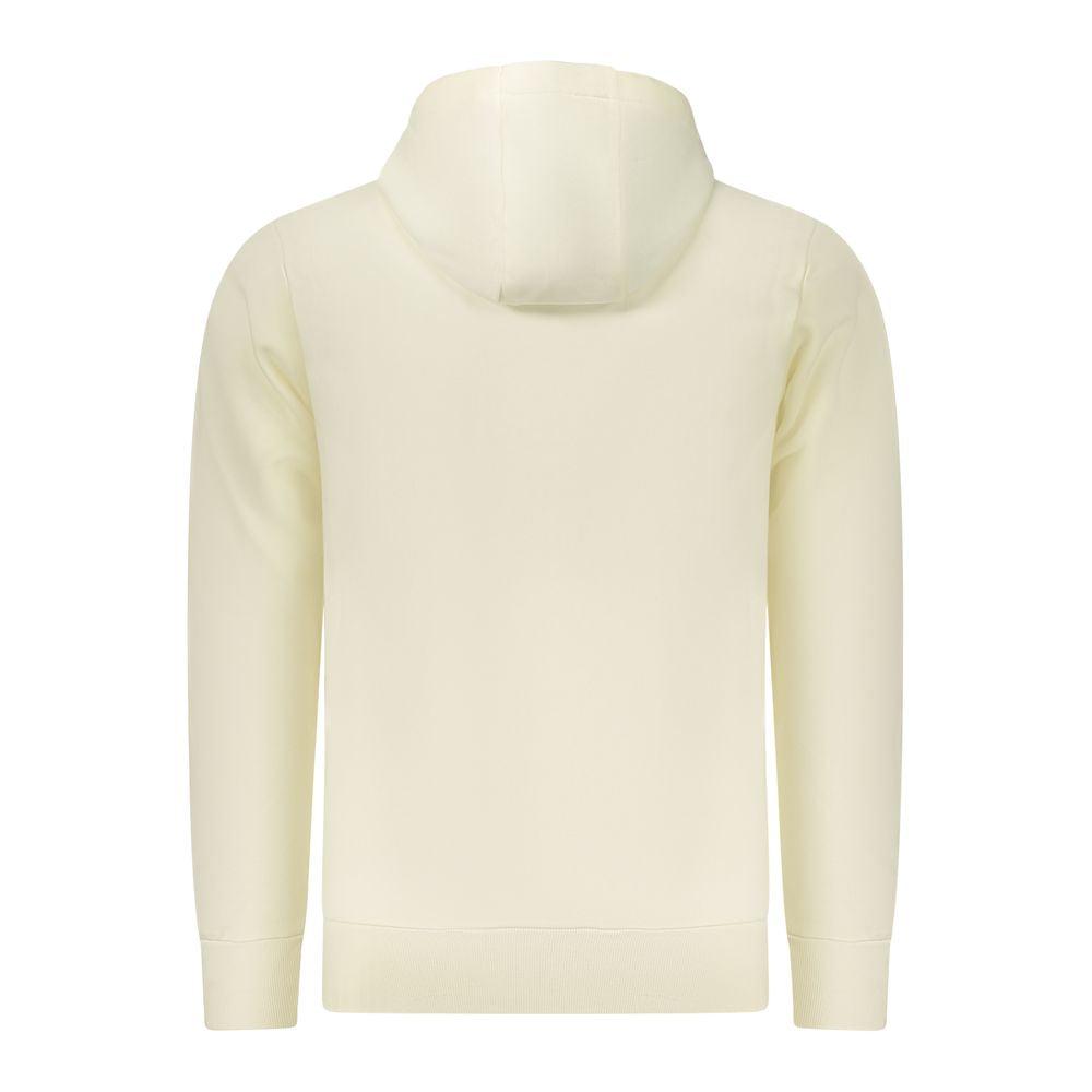 White cotton men's sweatshirt by Rifle featuring a classic crew neck and long sleeves, casual and comfortable for everyday wear.
