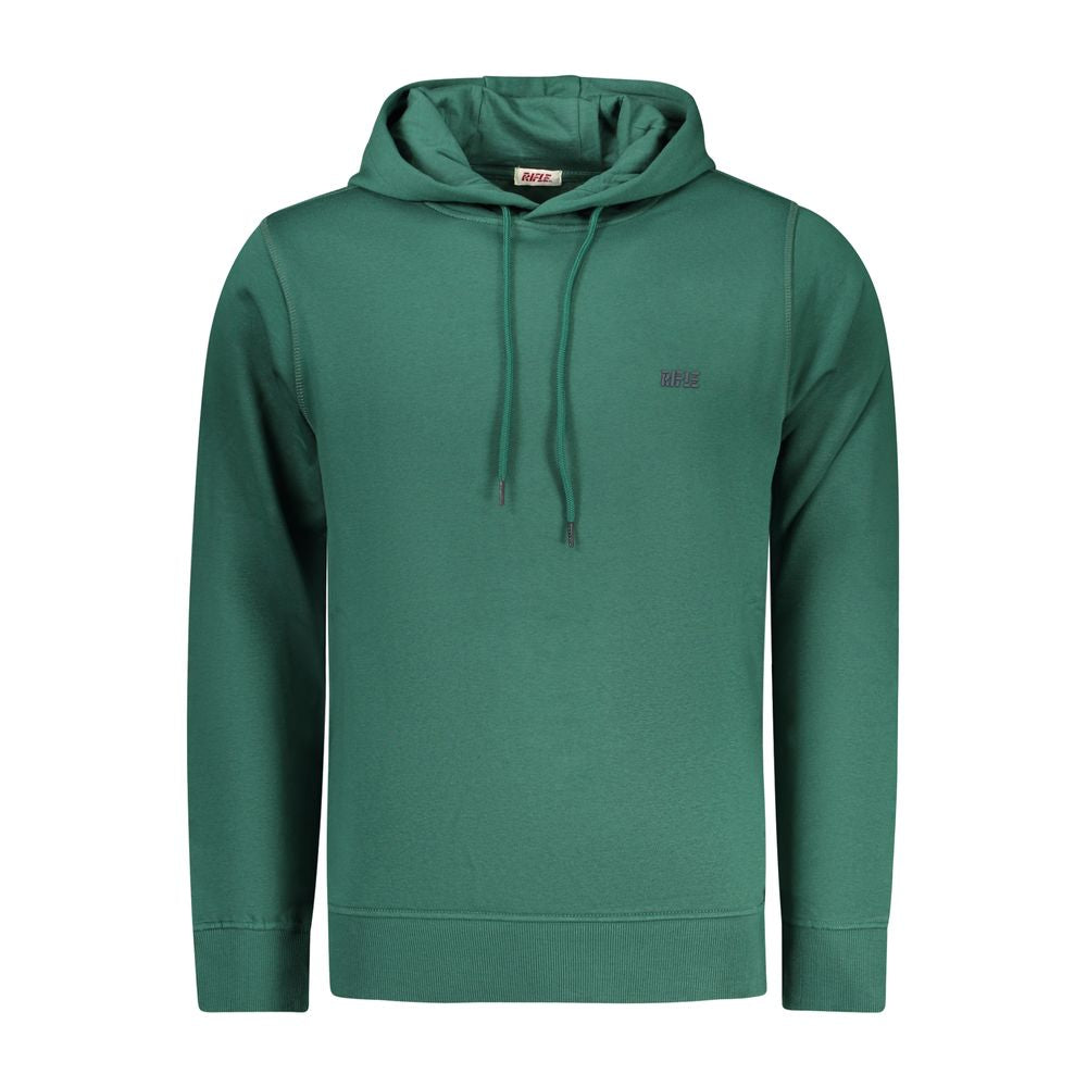 Green Rifle Cotton Men's Sweatshirt featuring a casual fit and ribbed cuffs, ideal for comfortable everyday wear.