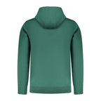 Green Rifle Cotton Men's Sweatshirt with ribbed cuffs and crew neckline, casual style, front logo detail, soft fabric texture.
