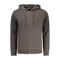 Rifle Grigio Cotton Men's Hoodie displayed on a hanger, featuring a casual fit and soft fabric in light gray color.