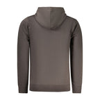 Rifle Grigio Cotton Men's Hoodie shown on a hanger, featuring a casual fit and ribbed cuffs in grey cotton fabric.